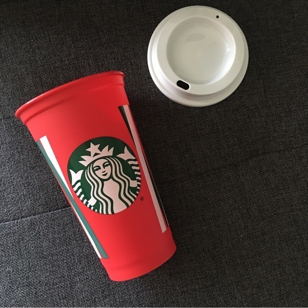 STRIPES Starbucks Holiday Color-Changing Hot Cup, 16 oz, NEW